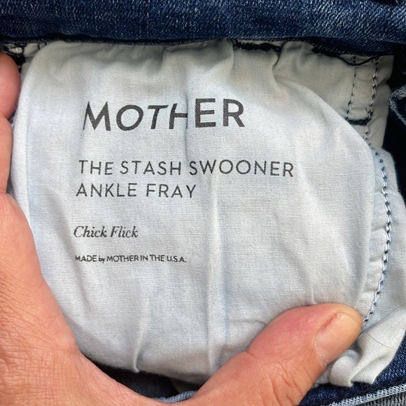 MOTHER The Stash Swooner Ankle Fray In Chick Flick Size 27 - Picture 8 of 9